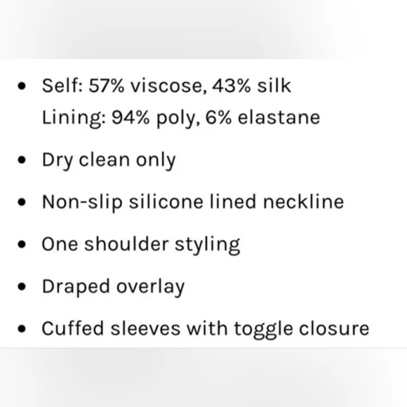 Alice + Olivia serita drape one sleeve top size small - Picture 11 of 11